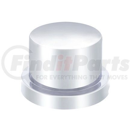 United Pacific 10750 7/16" x 1/2" Chrome Plastic Flat Top Nut Cover - Push-On (10 Pack)