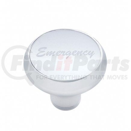 United Pacific 23435 "Emergency" Deluxe Air Valve Knob - Silver Aluminum Sticker