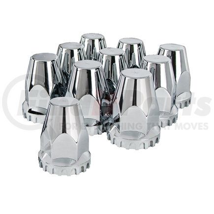 United Pacific 10064 Chrome Plastic Nut Cover (10 Pack)