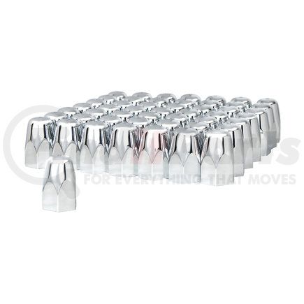 United Pacific 10084CB 1 1/2" x 2 3/4" Chrome Plastic Tall Nut Cover - Push-On (60 Pack)