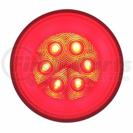 United Pacific 37134 21 LED 4" "GLO" Stop, Turn & Tail Light - Red LED/Clear Lens