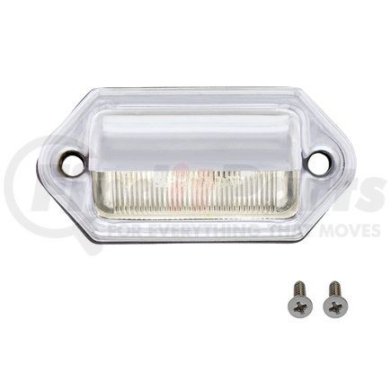 United Pacific 39909 2 White LED Chrome License Plate Light/Utility Light - Competition Series