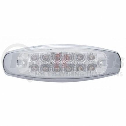 United Pacific 38307 12 LED Reflector Rectangular Clearance/Marker Light - Amber LED/Clear Lens