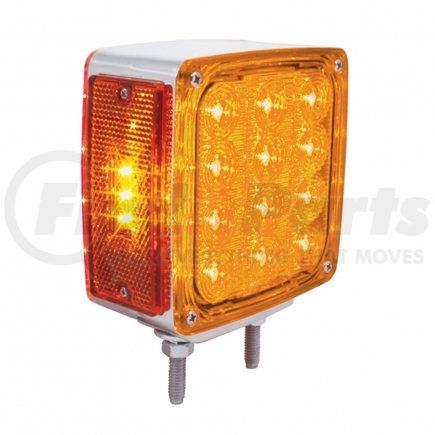 United Pacific 37579 27 LED Double Face Turn Signal Light (Passenger) - Amber & Red LED/Amber & Red Lens
