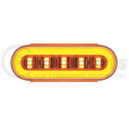 United Pacific 36925B 22 LED 6" Oval "GLO" Halo Turn Signal Light - Amber LED/Amber Lens