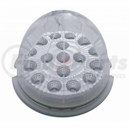 United Pacific 39450 17 LED Watermelon Clear Reflector Cab Light - Red LED/Clear Lens