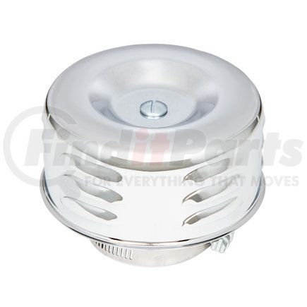 United Pacific A6216 4" Round Louvered Chrome Air Cleaner