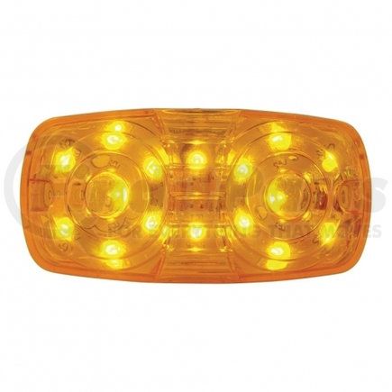 United Pacific 38225 16 LED Rectangular Clearance/Marker Light w/ 2 Wires - Amber LED/Amber Lens