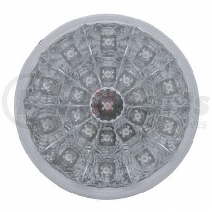 United Pacific 39396 21 LED 4" Reflector Stop, Turn & Tail Light - Red LED/Clear Lens