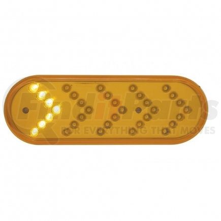 United Pacific 39475B 35 LED Reflector Oval Sequential Turn Signal Light - Amber LED/Amber Lens