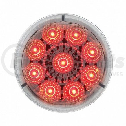 United Pacific 38852 9 LED 2" Reflector Clearance/Marker Light - Red LED/Clear Lens