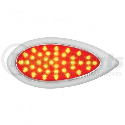 United Pacific 38804 39 LED "Teardrop" Stop, Turn & Tail Light w/ Bezel - Red LED/Red Lens