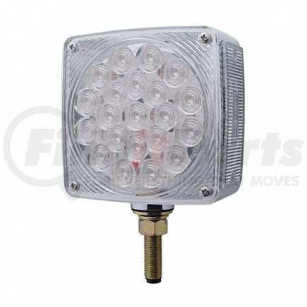 United Pacific 38711 45 LED Single Stud Double Face Turn Signal Light - Amber LED/Clear Lens