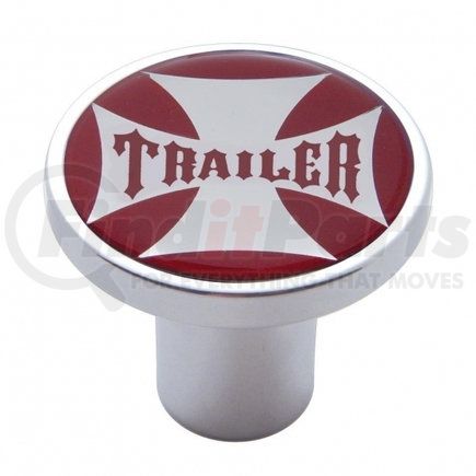 United Pacific 23664 "Trailer" Air Valve Knob - Red Maltese Cross Sticker