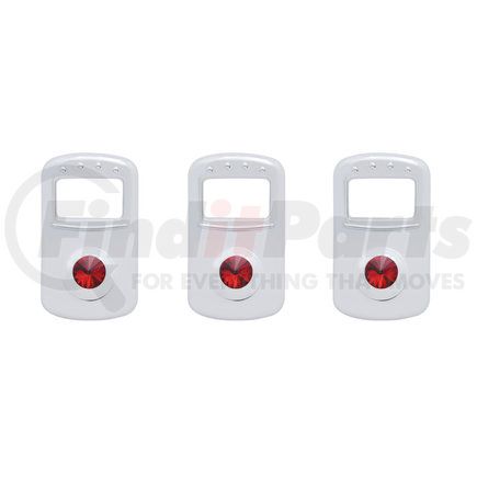 United Pacific 41707 Kenworth/Peterbilt Rocker Switch Cover w/ Red Diamond (3 Pack)