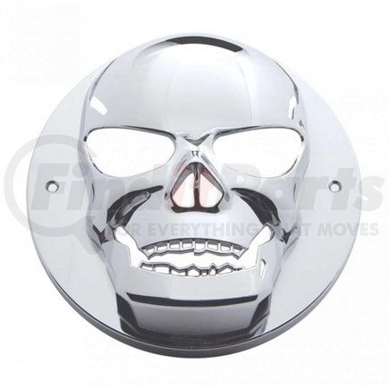 United Pacific 34015 Chrome 3D Skull Light Bezel For 2" Round Light