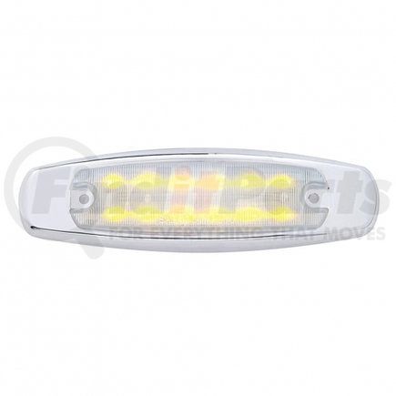 United Pacific 38218 12 LED Rectangular Clearance/Marker Light with Bezel - Amber LED/Clear Lens