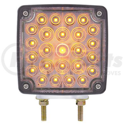 United Pacific 38759 52 LED Double Stud Double Face Turn Signal Light (Passenger) - Amber & Red LED/Clear Lens