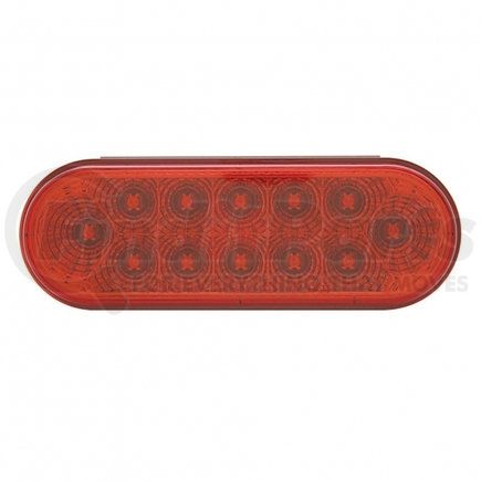 United Pacific 38121 12 LED 6" Oval Reflector Stop, Turn & Tail - Red LED/Red Lens