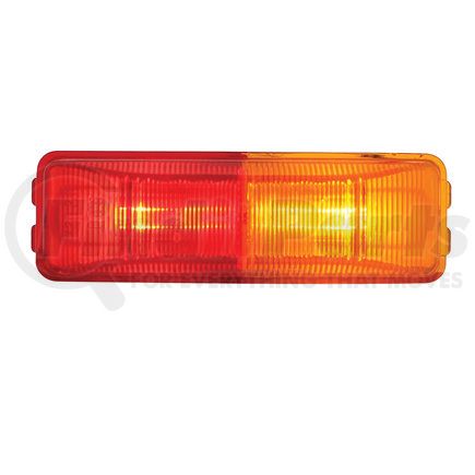 United Pacific 31050 Incandescent Rectangular Fender Mount Clearance/Marker Light - Amber and Red Lens