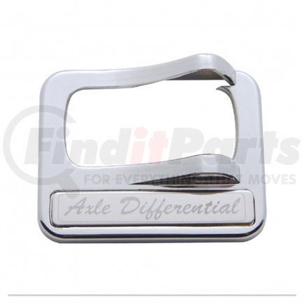 United Pacific 40975 Peterbilt Chrome Rocker Switch Cover w/ Stainless Plaque - Axle Differential