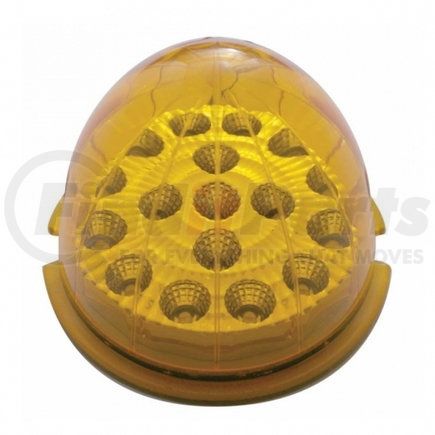 United Pacific 39447 17 LED Watermelon Clear Reflector Cab Light - Amber LED/Amber Lens