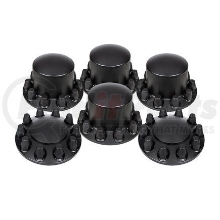 United Pacific 10354 Matte Black Dome Axle Cover Combo Kit with 33mm Standard Nut Covers and Nut Covers Tool