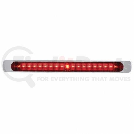 United Pacific 36833 19 LED 17" Stop, Turn & Tail Light Bar w/ Bezel - Red LED/Red Lens