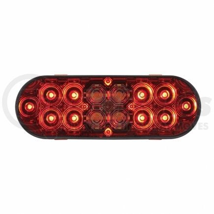 United Pacific 36609 6" Oval Combo Light w/ 14 LED Stop, Turn & Tail & 16 LED Back- Up - Red LED/Red Lens