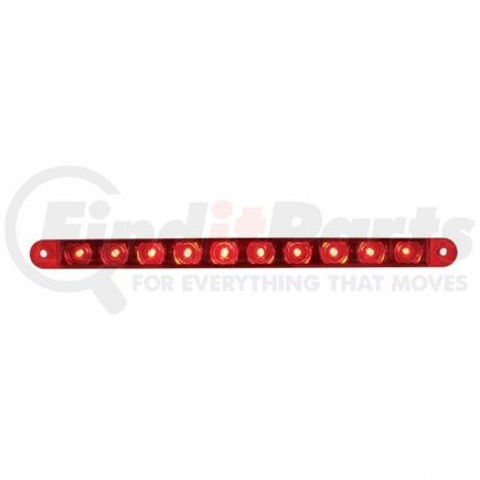 United Pacific 36827B 10 LED 9" Split Turn Function Light Bar - Red LED/Red Lens