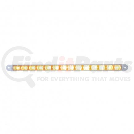 United Pacific 37192B 14 LED 12" Auxiliary Warning Light Bar Only - Amber LED/Clear Lens