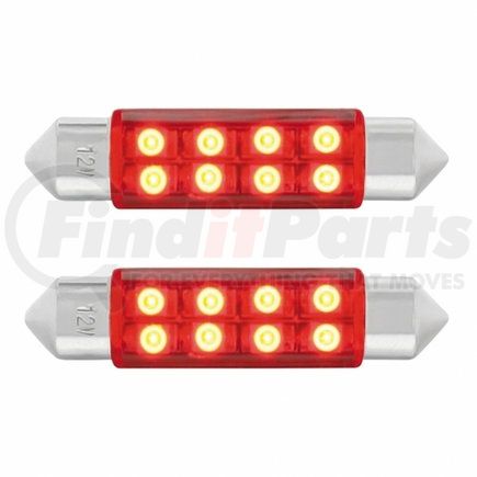 United Pacific 36597 8 SMD High Power Micro LED 211- 2 Light Bulb - Red (2 Pack)