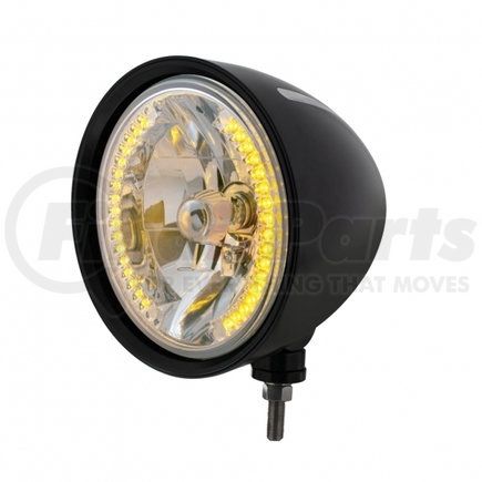 United Pacific 32667 Black "Billet" Style Groove Headlight H4 Bulb w/ 34 Amber LED