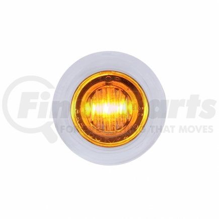 United Pacific 36602 3 LED Dual Function Mini Auxiliary/Utility Light w/ Bezel - Amber LED/Clear Lens