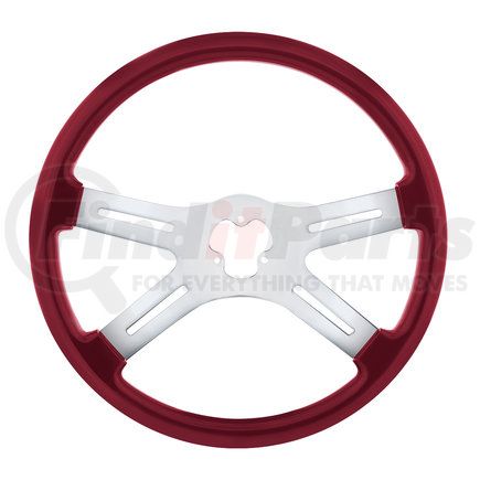 United Pacific 88280 18" Vibrant Color 4 Spoke Steering Wheel - Candy Red