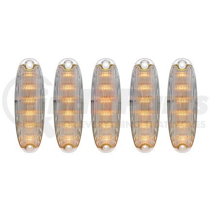 United Pacific 36822 6 Amber LED Cab Lights For 2008-2017 Freightliner Cascadia - Clear Lens (5 Pack)