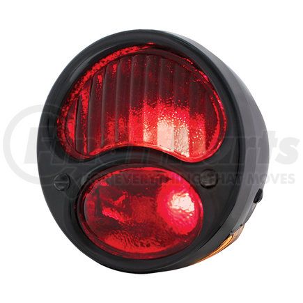 United Pacific A1040-12VRL 12V Tail Light with All Black Housing - All Red Lens For 1928-31 Ford Model A