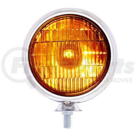 United Pacific C364009 6V Vintage Chrome Fog Light - Amber Lens