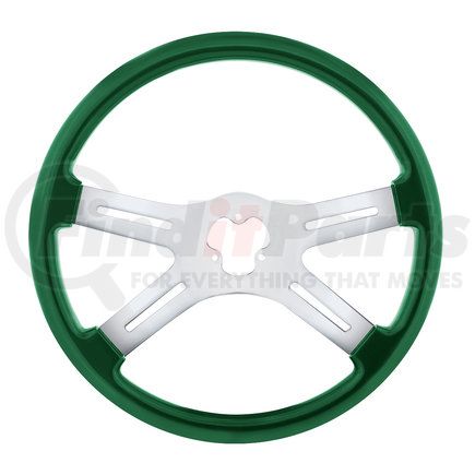 United Pacific 88278 18" Vibrant Color 4 Spoke Steering Wheel - Emerald Green