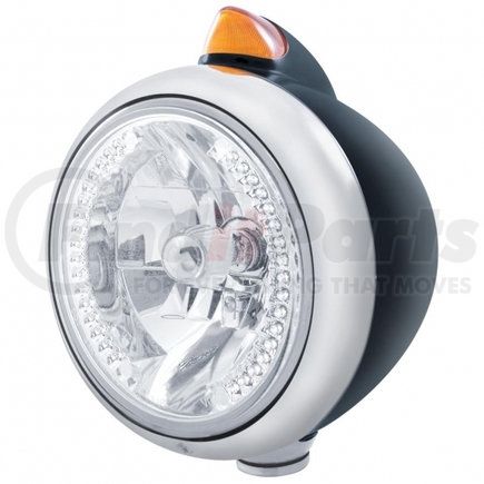 United Pacific 32644 Black Guide 682-C Headlight H4 with White LED and Original Style LED Signal