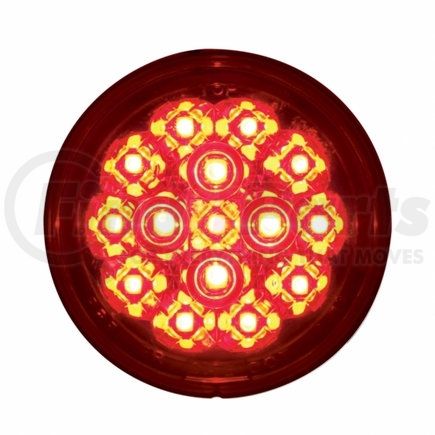 United Pacific 36775 15 LED 2 3/8" Dual Function Harley Signal Light - Red LED/Red Lens