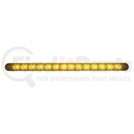 United Pacific 39606 14 LED 12" Turn Signal Light Bar w/ Bezel - Amber LED/Amber Lens