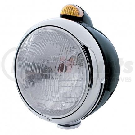United Pacific 32412 Black Guide 682-C Headlight H6024 and Dual Mode LED Signal