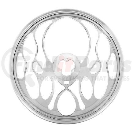 United Pacific 88150 18" Chrome Aluminum "Blaze" Style Steering Wheel