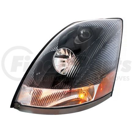 United Pacific 35903 "Blackout" Headlight for 2003-2017 Volvo VN -Driver - Competition Series