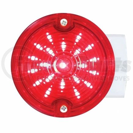 United Pacific 31219 21 LED 3.25" Dual Function Harley Signal Light w/ Housing - Red LED/Red Lens