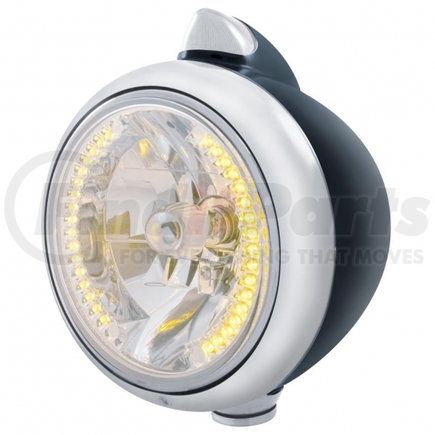 United Pacific 32643 Black Guide 682-C Headlight H4 with 34 Amber LED and Original Style LED Signal