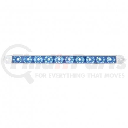 United Pacific 38004 10 LED 9" Dual Function Light Bar - Blue LED/Clear Lens