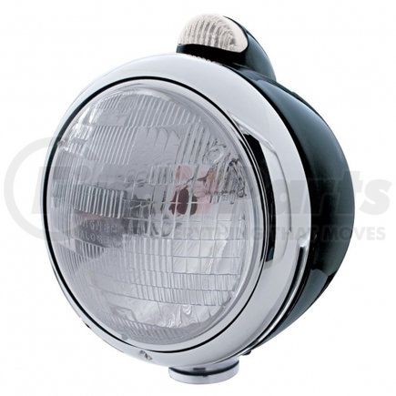 United Pacific 32413 Black Guide 682-C Headlight H6024 and Dual Mode LED Signal