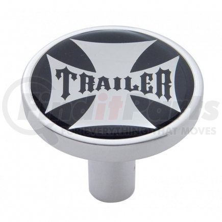 United Pacific 23675 "Trailer" Long Air Valve Knob - Black Maltese Cross Sticker